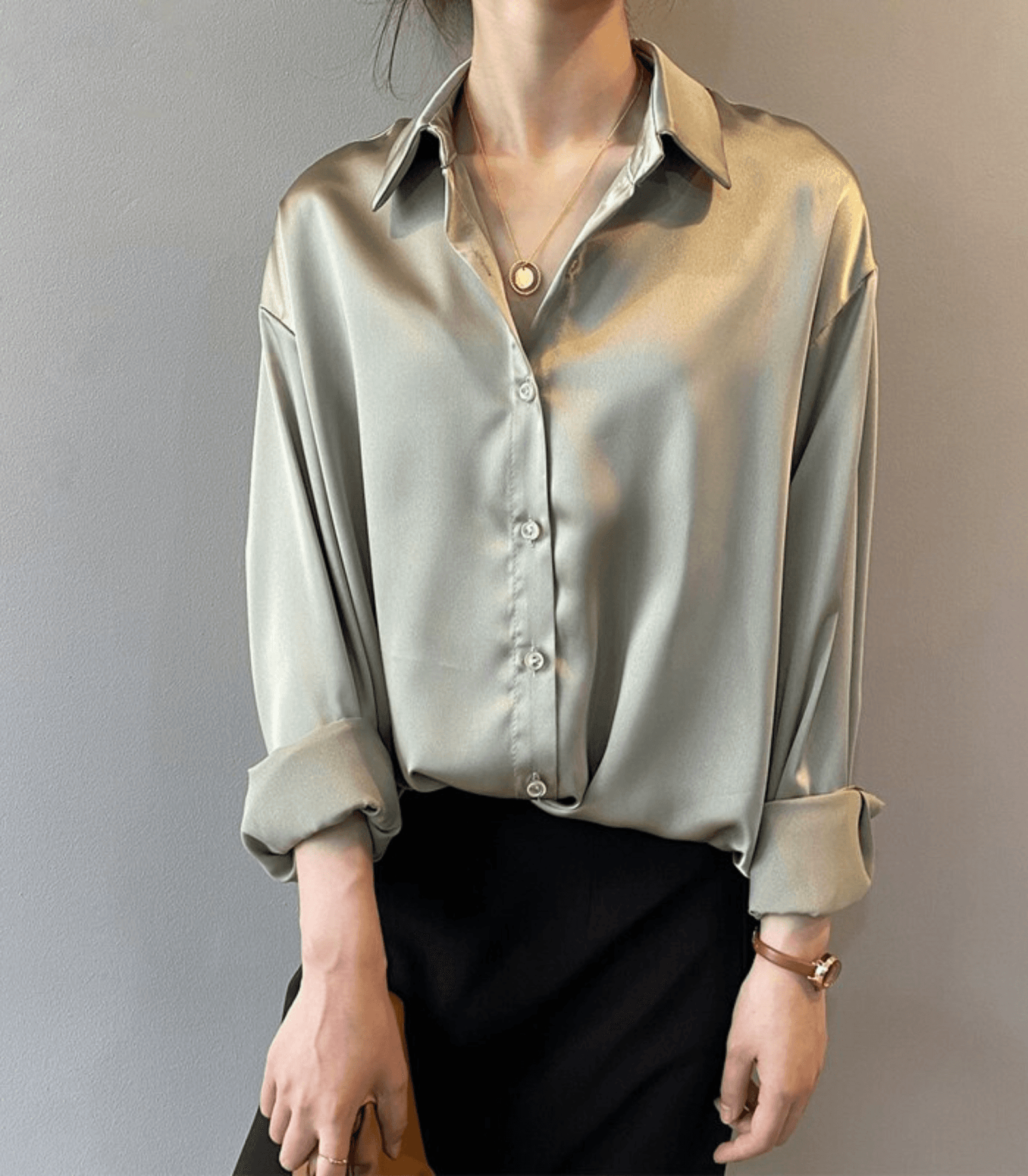 Elegante Geknoopte Satijnen Zijdeblouse voor Dames | Stijlvolle en Luxe Blouse voor Elke Gelegenheid