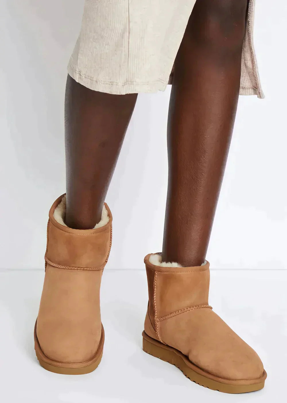 Suede Luxe Enkellaarsjes met Warme Voering - Comfortabele Damesboots voor Winterdagen