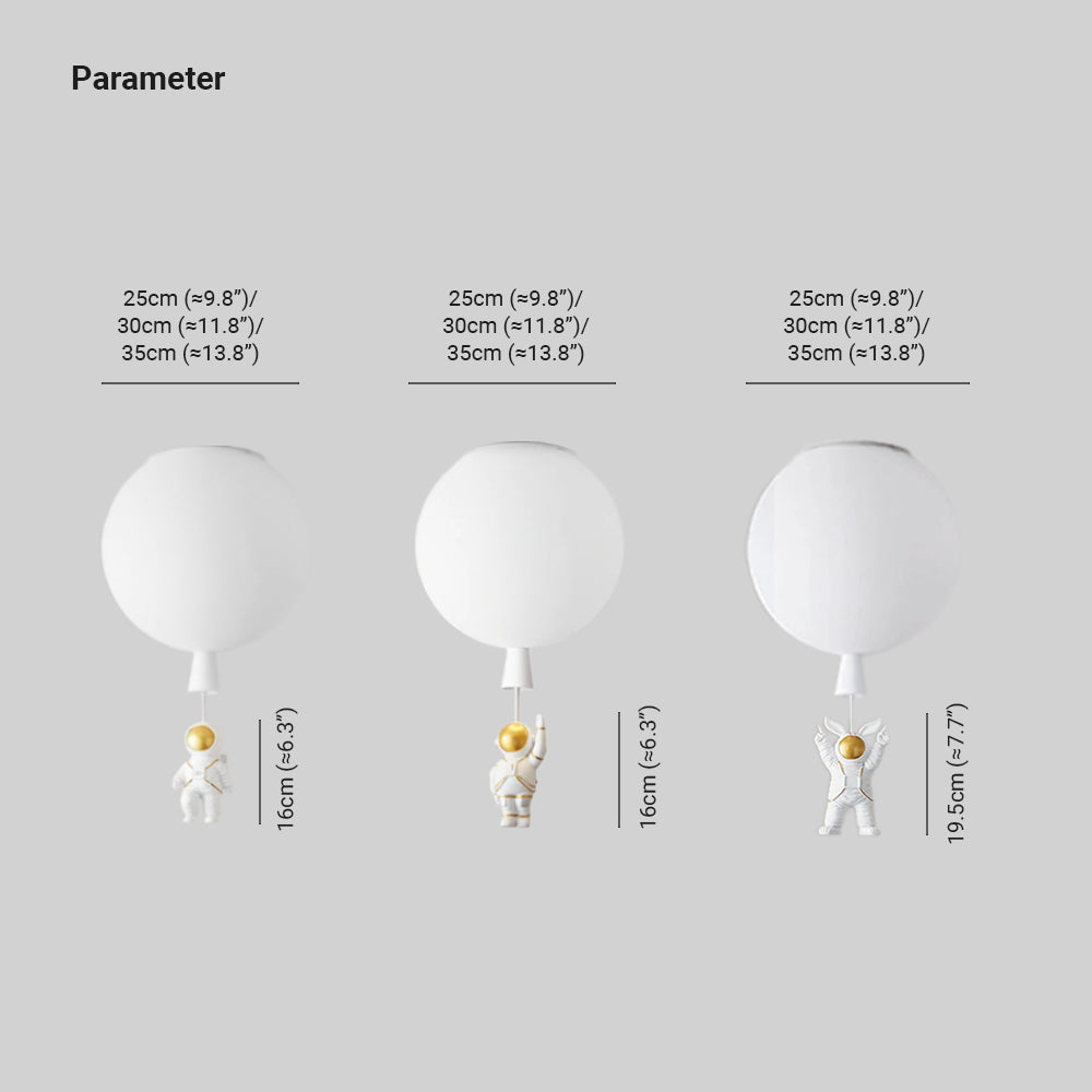 LunarAstral Moderne LED Plafondlamp - Maan en Astronaut Design van Acryl voor Slaapkamer en Kinderkamer