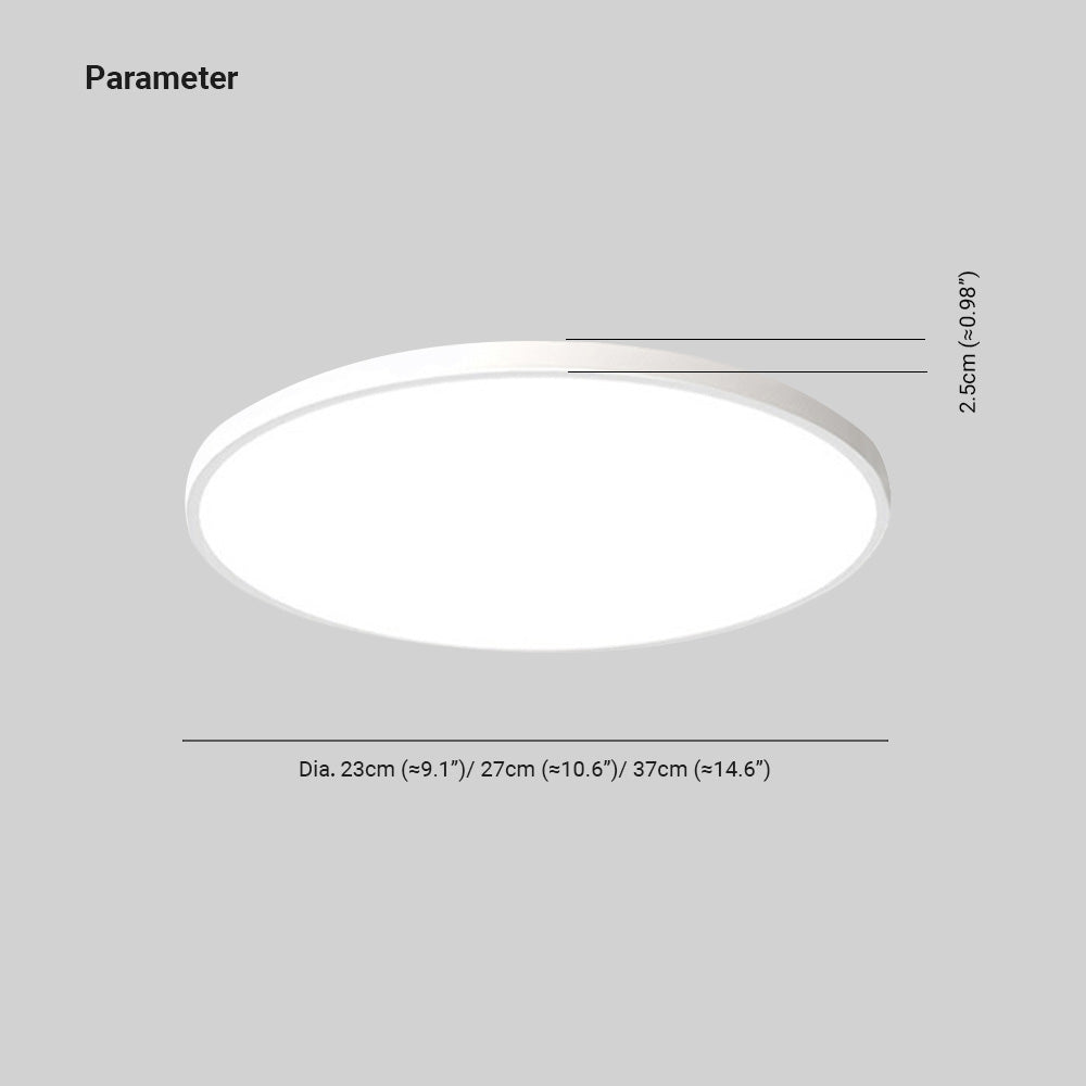 LumiCirca - Moderne Ronde LED Plafondlamp van Metaal in Wit en Zwart
