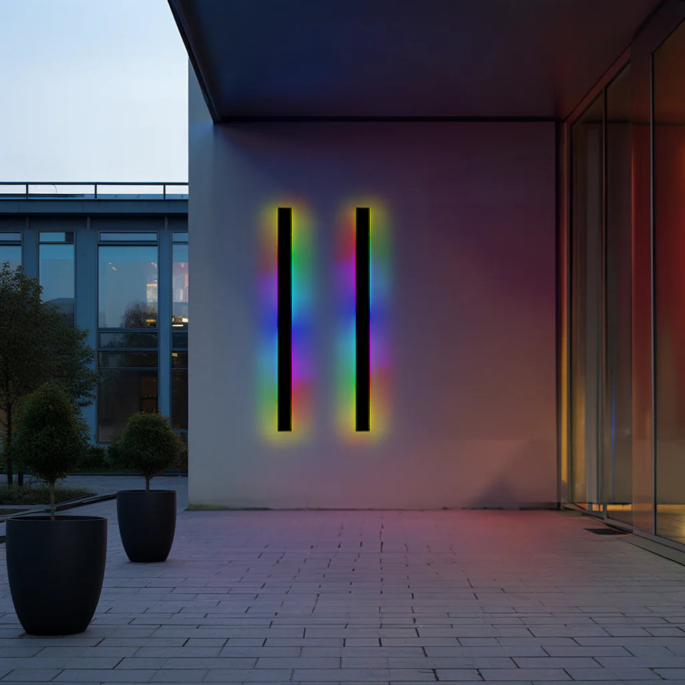 SleekEdge - Moderne Design LED Wandlampen in Zwart Metaal voor Tuin en Hal | Stijlvolle Buitenverlichting