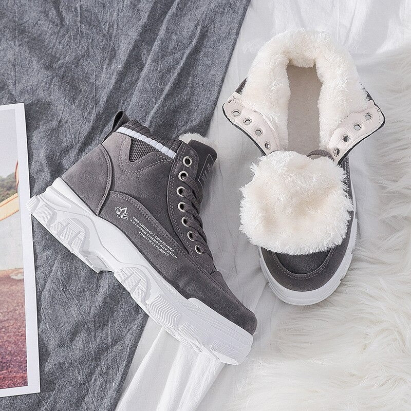 WarmFur - Sneakers met Warme Bontvoering voor Dames