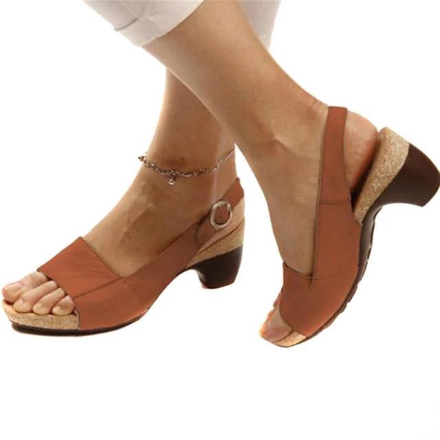 Elena - Elegante Sandalen met Stabiele Hak | Stijlvolle Zomersandalen voor Dames