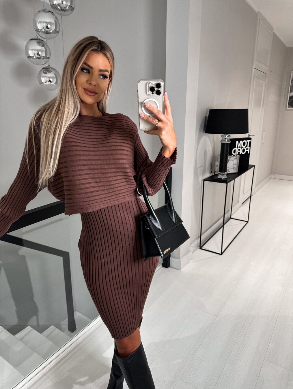 Amelle - Tweedelige Set met Jurk en Trui voor Dames | Stijlvolle en Comfortabele Outfit