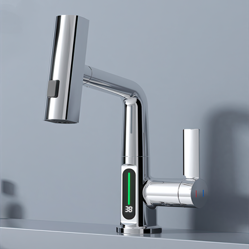 TechFlow Pro - Slimme Kraan met Elektronisch Display | Innovatieve Badkamer- en Keukenkraan