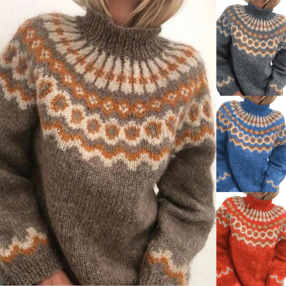 ComfortVibes Chris - Warme Gebreide Herfsttrui met Kraag voor Dames