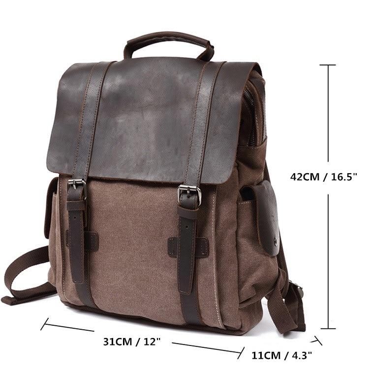 MaplePeak Compacte Canvas Rugzak – Stijlvol en Praktisch voor Dagelijks Gebruik