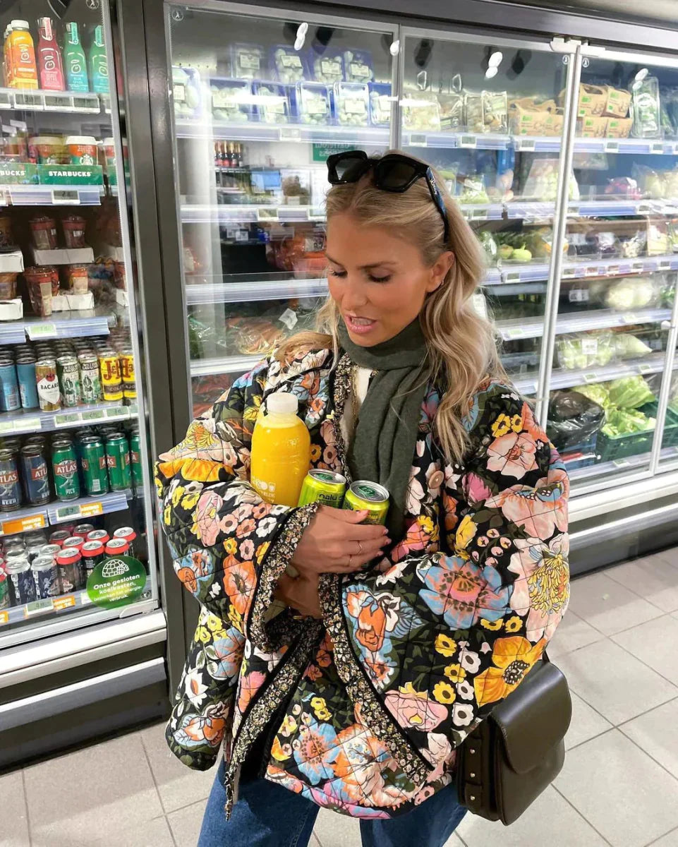 Amara - Damesjas met Bloemenprint | Stijlvol en Comfortabel voor Elk Seizoen