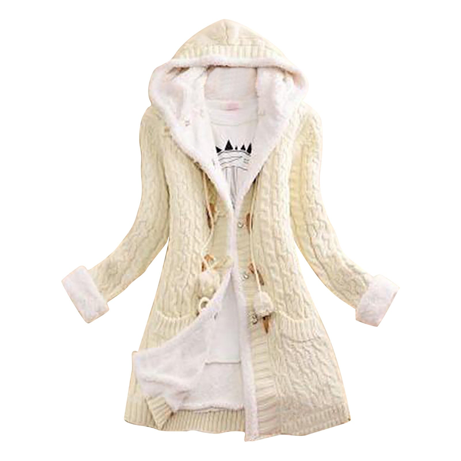 Gebreid Vest met Warme Capuchon voor Dames - Comfortabel en Stijlvol