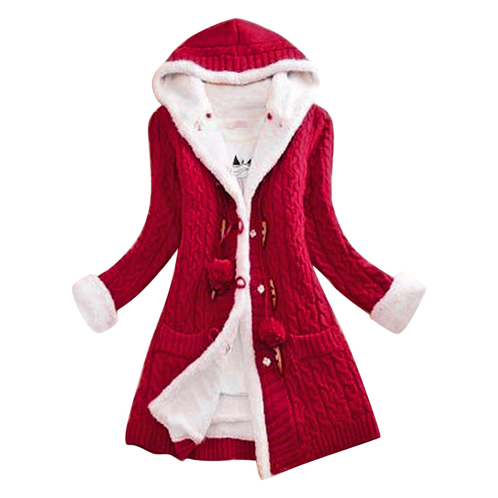 Gebreid Vest met Warme Capuchon voor Dames - Comfortabel en Stijlvol
