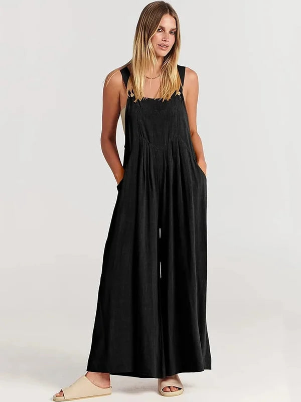Serena's BreezyChic Wijde Jumpsuit | Luchtig en Comfortabel voor Zomerse Dag