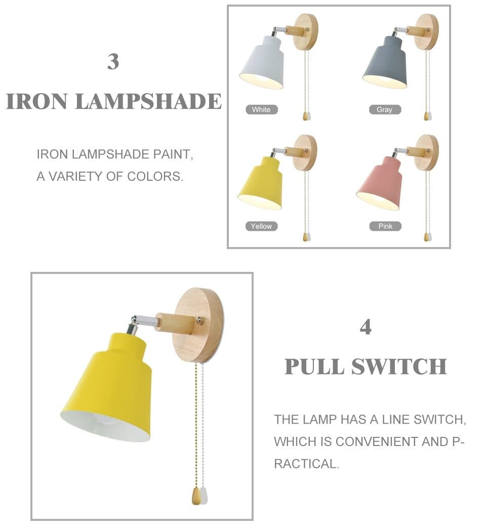 FlexiCollin - Draaibare Wandlamp met Trekketting Schakelaar