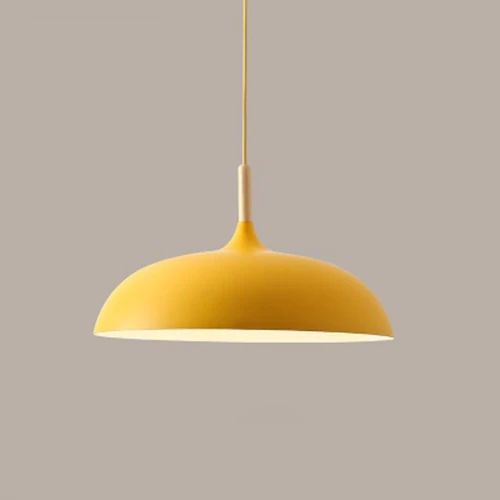 LichtHout - Hanglamp van Metaal en Hout in Zachte Pasteltinten