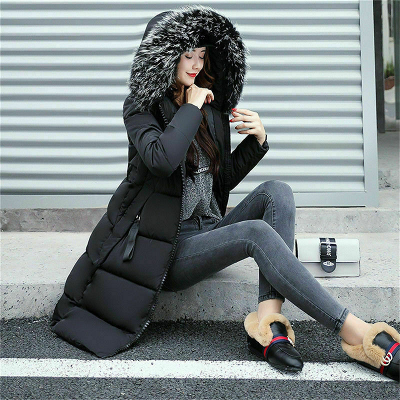 Amara - Lange Damesmantel met Bontkraag voor Stijl en Warmte