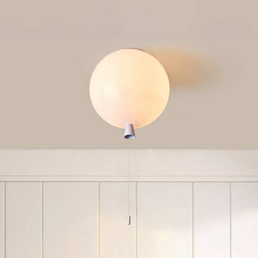 LumiBalloon - Kleine Ballonvormige LED Plafondlamp van Wit Acryl