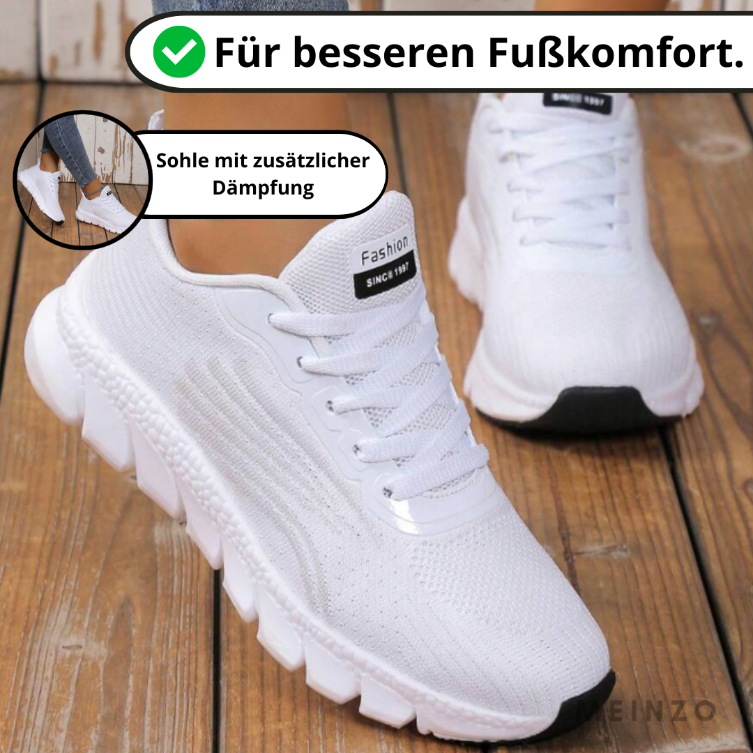 Lina Schoenen - Gestreepte Veterschoenen met Zachte Zool voor Dames