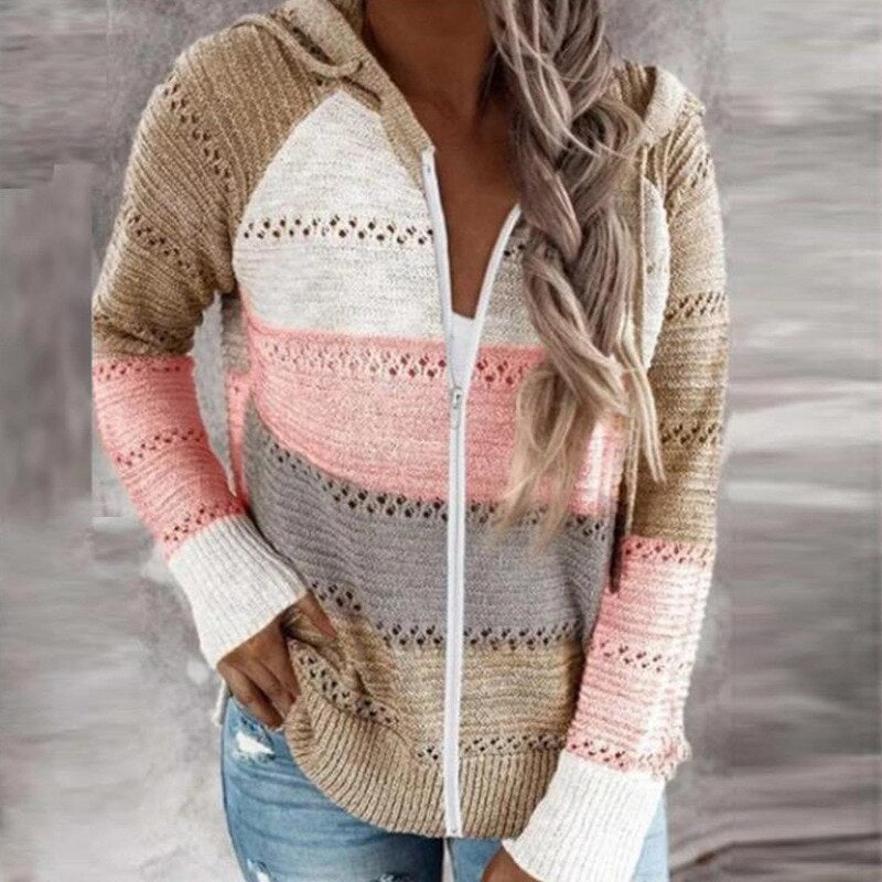 Cora - Kleurrijke Gebreide Vest in Ibiza-Boho-Stijl voor Dames - Trendy en Comfortabel