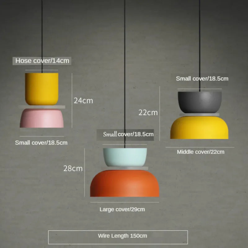 ScandiGlow Moderne Hanglamp - Scandinavische Hanglamp in Macaron Stijl voor Woonkamer en Eetkamer