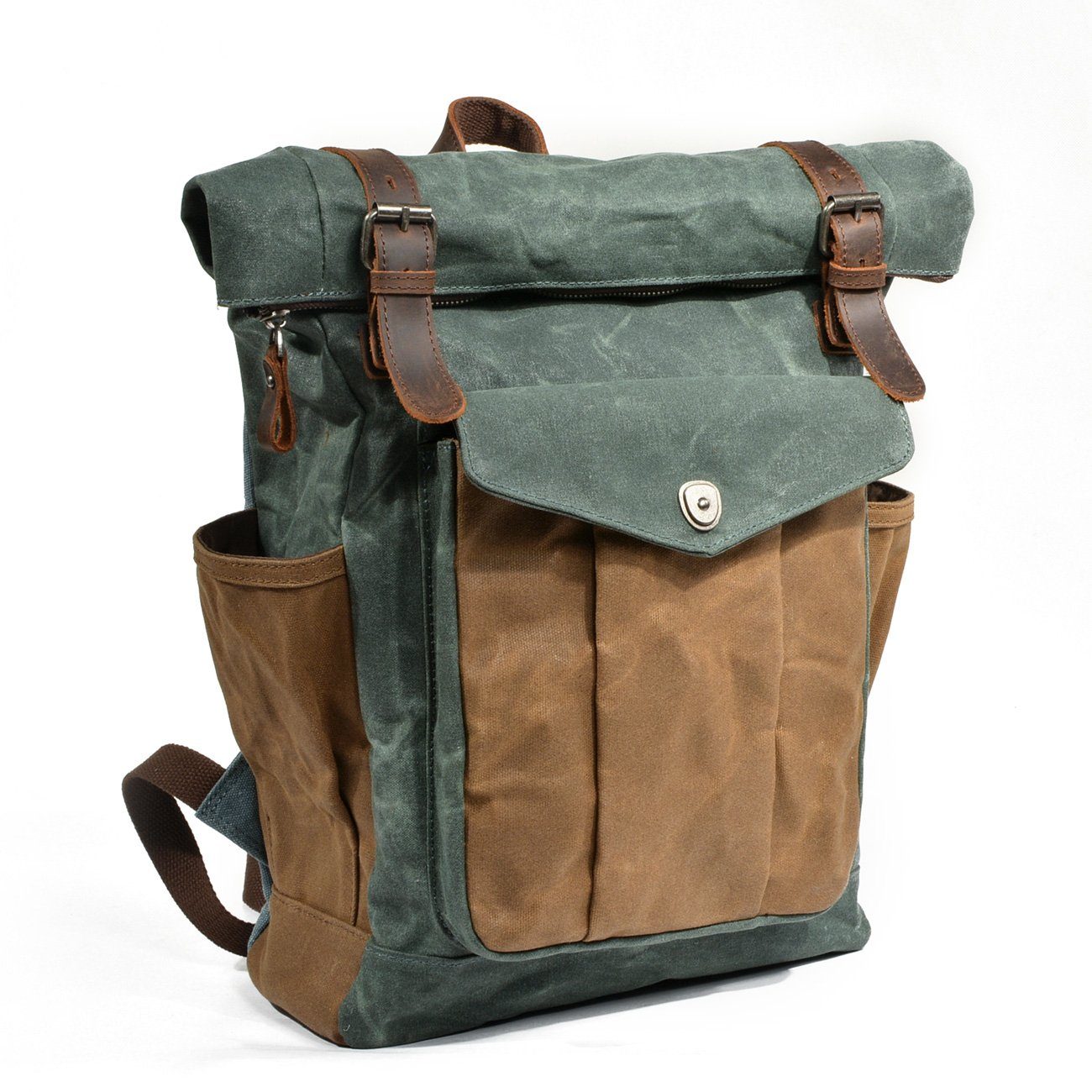 Waxed Canvas Rolltop Rugzak | LundaStyle – Duurzaam en Stijlvol voor Avonturiers
