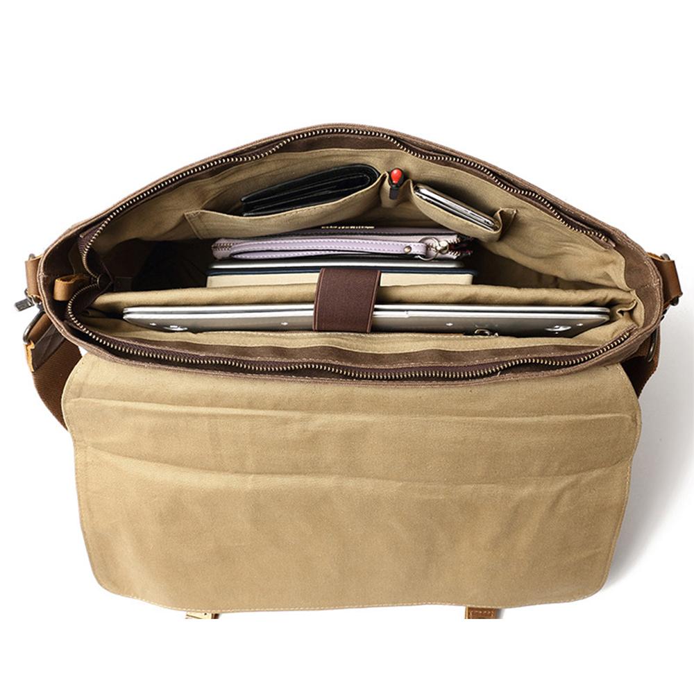 Waxed Canvas Messenger Tas | NorthernStyle – Duurzaam en Stijlvol voor Dagelijks Gebruik