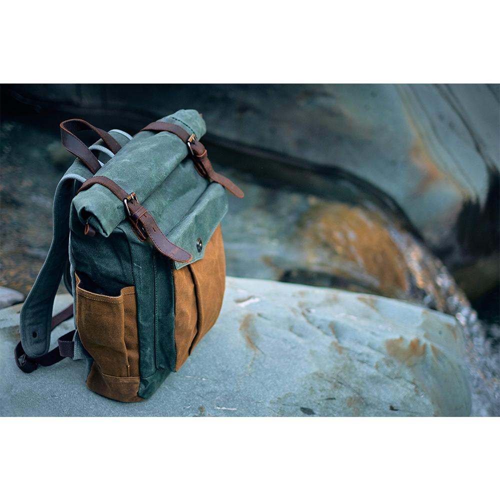 Waxed Canvas Rolltop Rugzak | LundaStyle – Duurzaam en Stijlvol voor Avonturiers