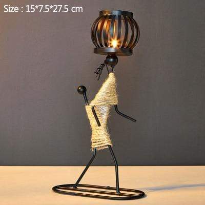 ArtCandle - Handgemaakte Metalen Kaarsenhouders met Uniek Figurenontwerp
