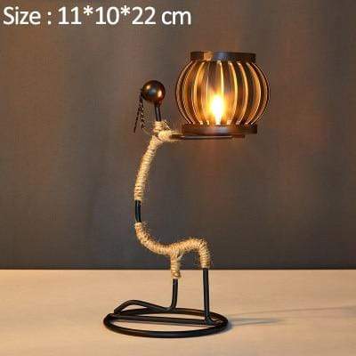 ArtCandle - Handgemaakte Metalen Kaarsenhouders met Uniek Figurenontwerp