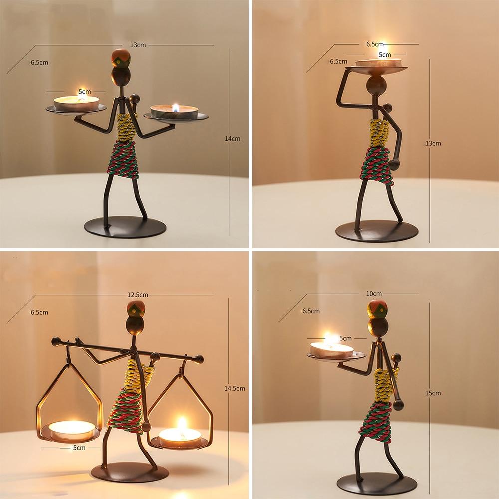 ArtCandle - Handgemaakte Metalen Kaarsenhouders met Uniek Figurenontwerp