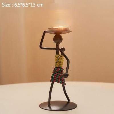 ArtCandle - Handgemaakte Metalen Kaarsenhouders met Uniek Figurenontwerp