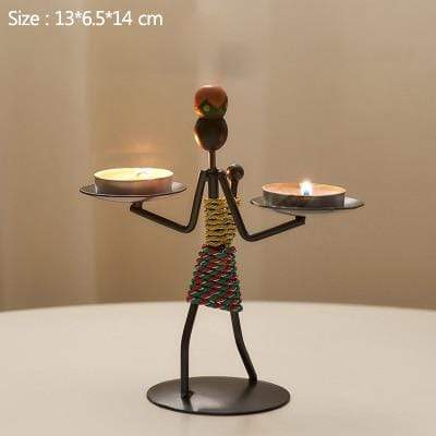 ArtCandle - Handgemaakte Metalen Kaarsenhouders met Uniek Figurenontwerp