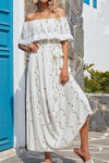 Luchtige Witte Off-Shoulder Jurk | Zomerse Jurk voor Een Frisse en Elegante Look